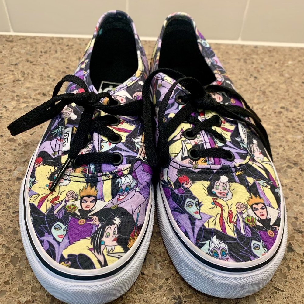 Disney Female Villains Canvas Van Shoes - Womens Size 7; Mens Size 5.5